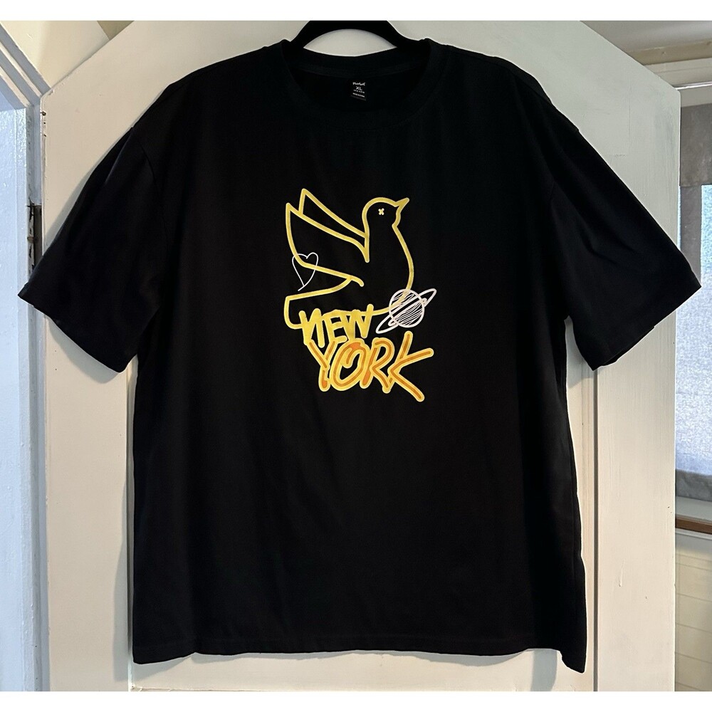 🖤Y2K New York Graphic Tee Black Oversized Streetwear T-Shirt XL